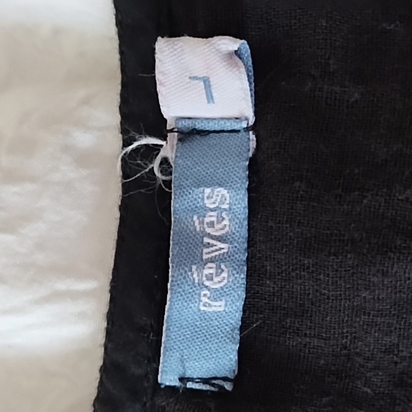 REVES BLACK FLOWER APPLIED DRESS SZ L - Picture 4 of 5